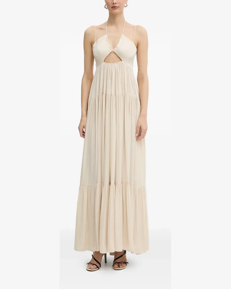 Patrizia Pepe Kleid mit Cut-Outs - Nude Nude