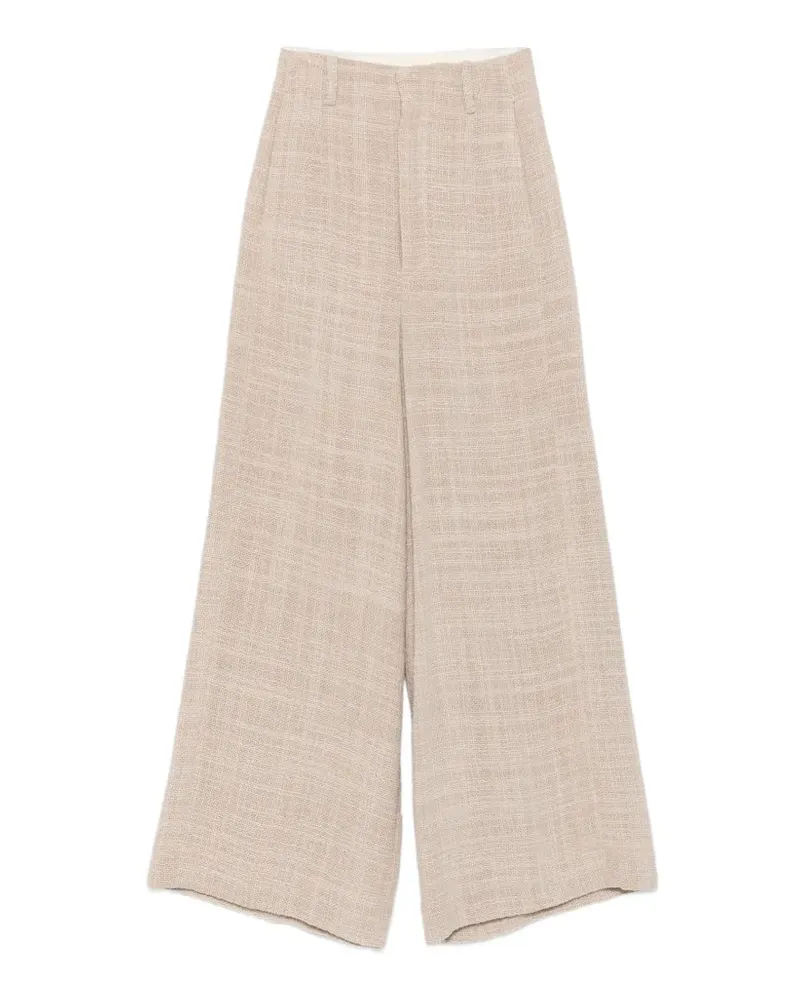 By Malene Birger Bandai wide-leg trousers - Nude Nude