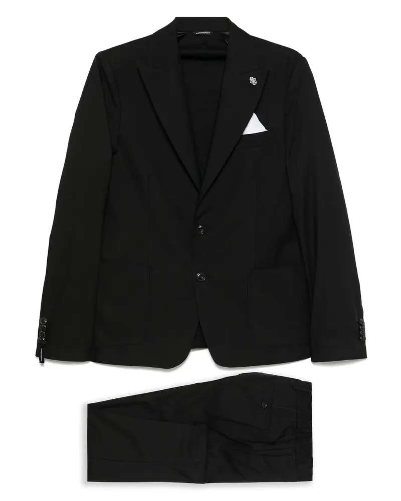 Daniele Alessandrini Eleganter Anzug - Schwarz Schwarz