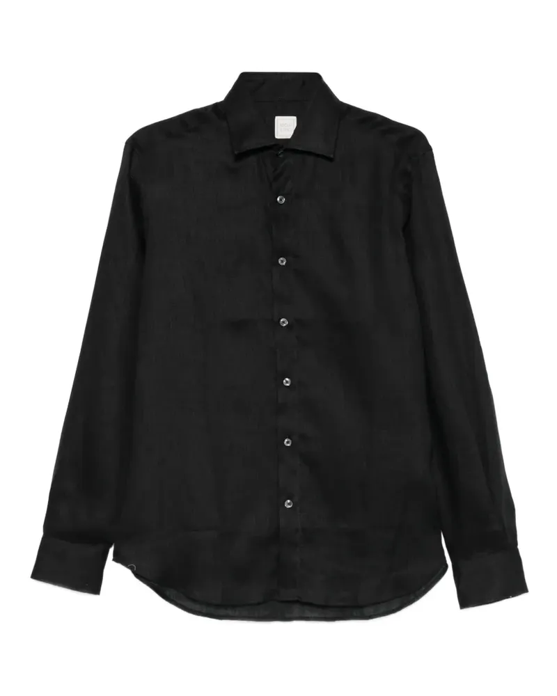 120% Lino Klassisches Hemd - Schwarz Schwarz