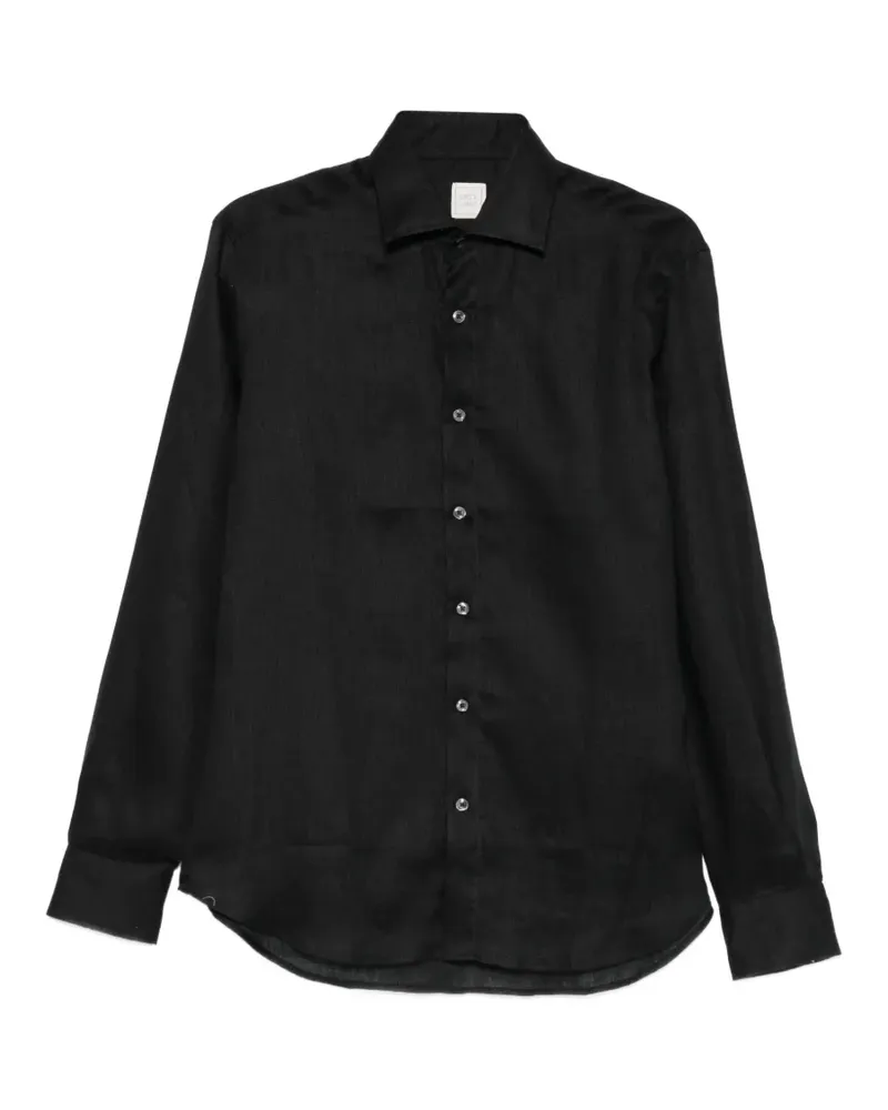 120% Lino buttoned shirt - Schwarz Schwarz