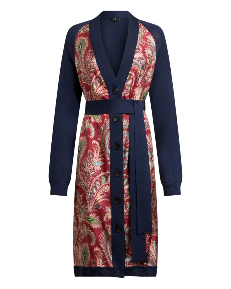 Etro Cardigan aus Seidengemisch mit Paisley-Print - Rot Rot