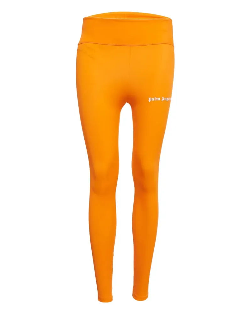 Palm Angels Pre-owned gestreifte High-Waist-Leggings - Orange Orange