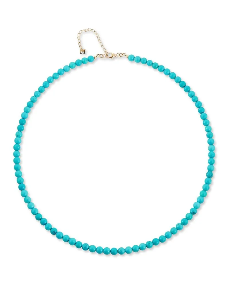MATEO 14kt Gelbgoldhalskette mit Perlen Gold