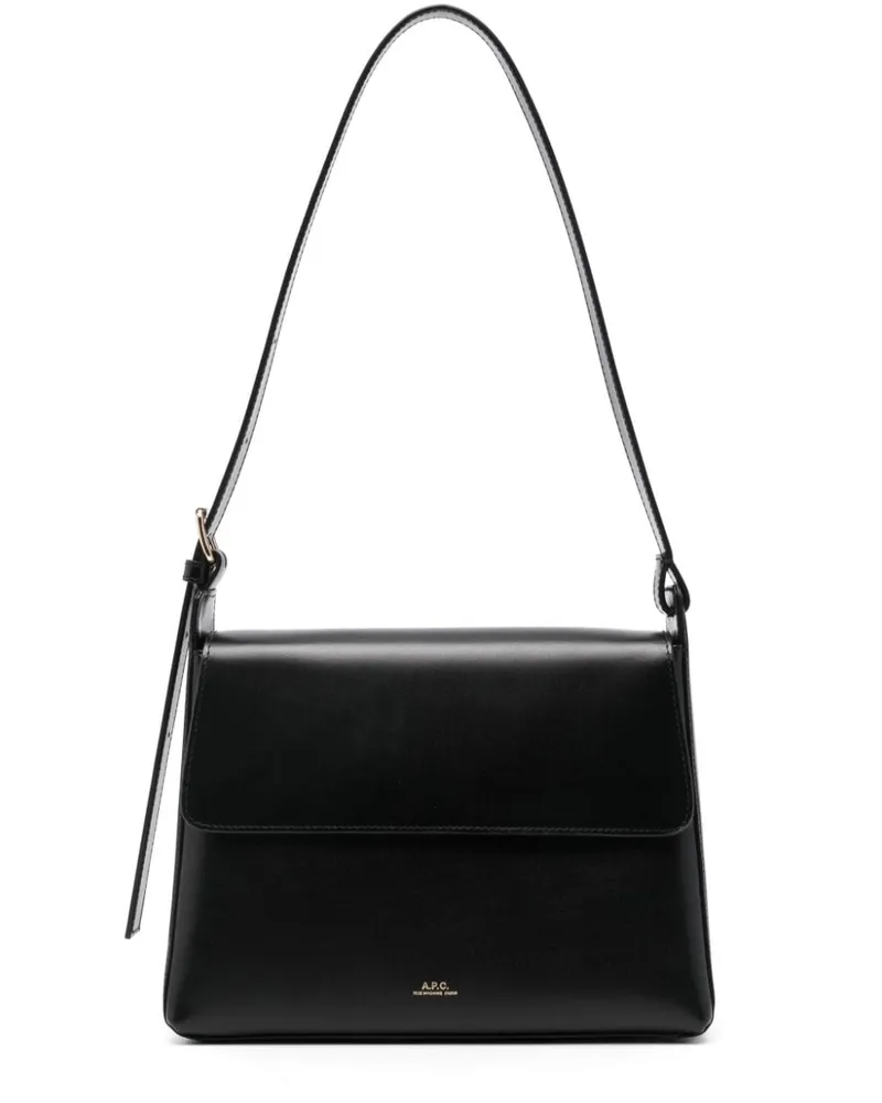 A.P.C. Virginie Schultertasche - Schwarz Schwarz