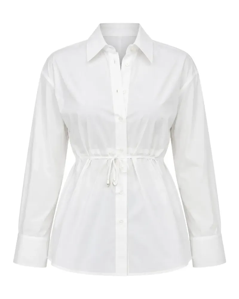 Liu Jo drawstring-waist long-sleeve shirt - Weiß Weiß