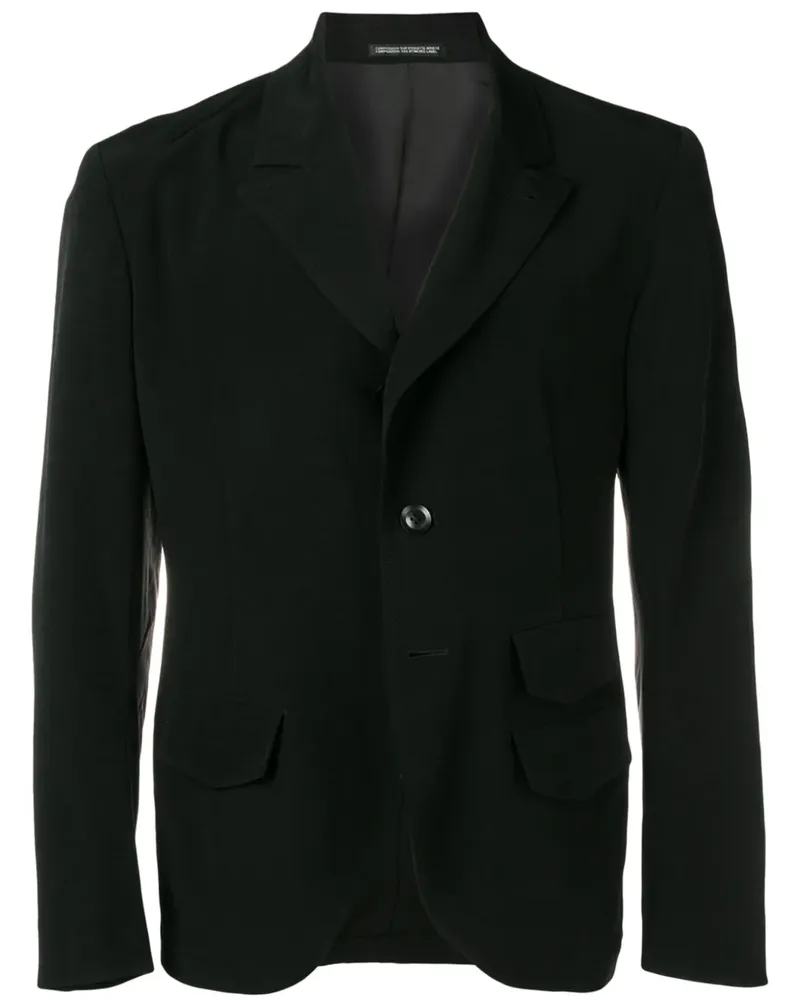 Yohji Yamamoto Sakko aus Krepp - Schwarz Schwarz