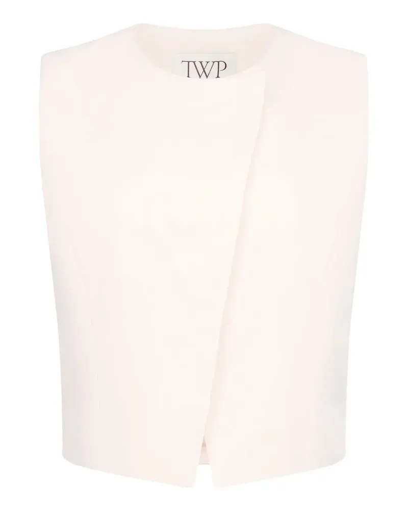 TWP high-neck wrap-front vest - Nude Nude