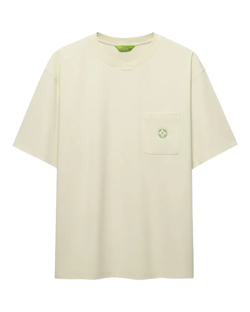 Shanghai Tang T-Shirt mit Münz-Patch - Nude Nude