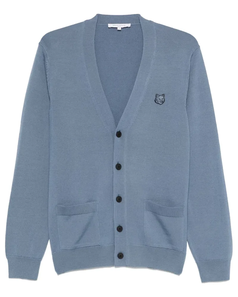 Kitsuné Bold Fox Head Cardigan - Blau Blau