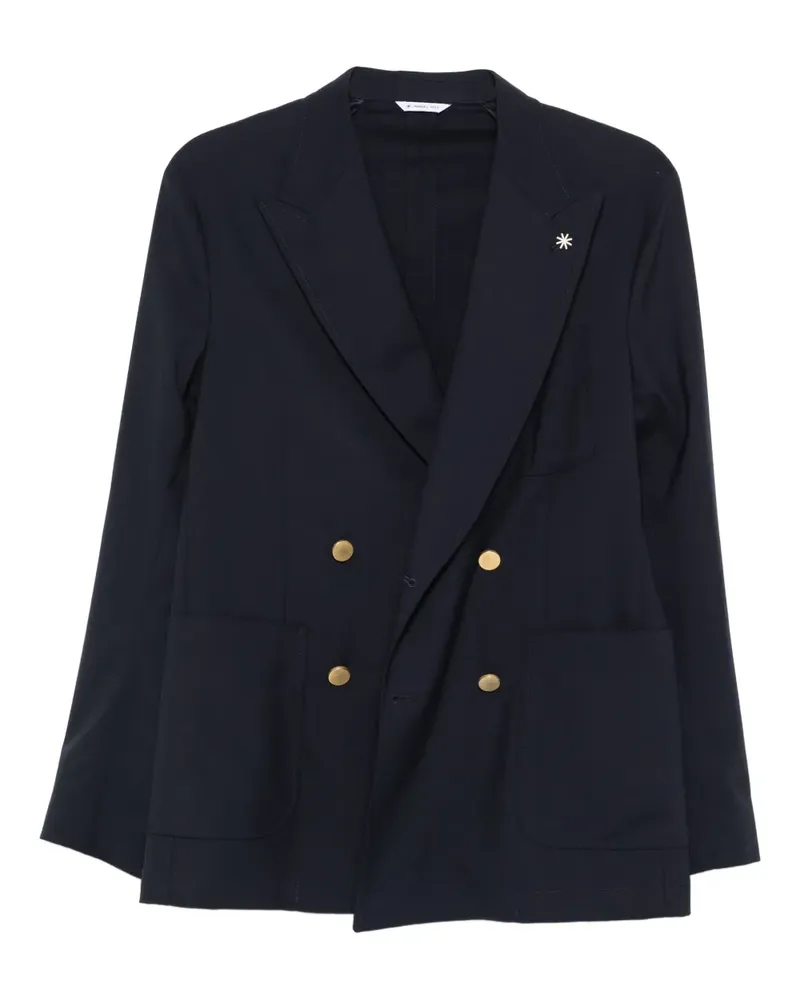 Manuel Ritz Doppelreihiger Blazer - Blau Blau