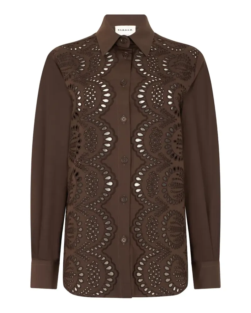 P.A.R.O.S.H. Hemd mit Cut-Out - Braun Braun