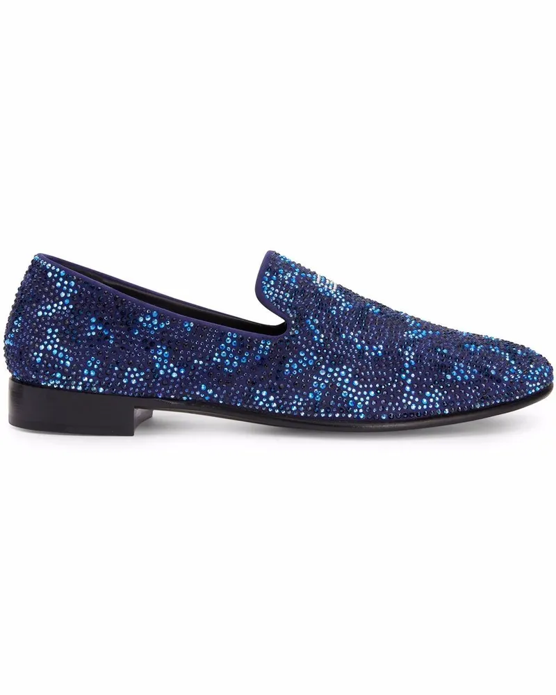 Giuseppe Zanotti Lewis Loafer mit Strass - Blau Blau