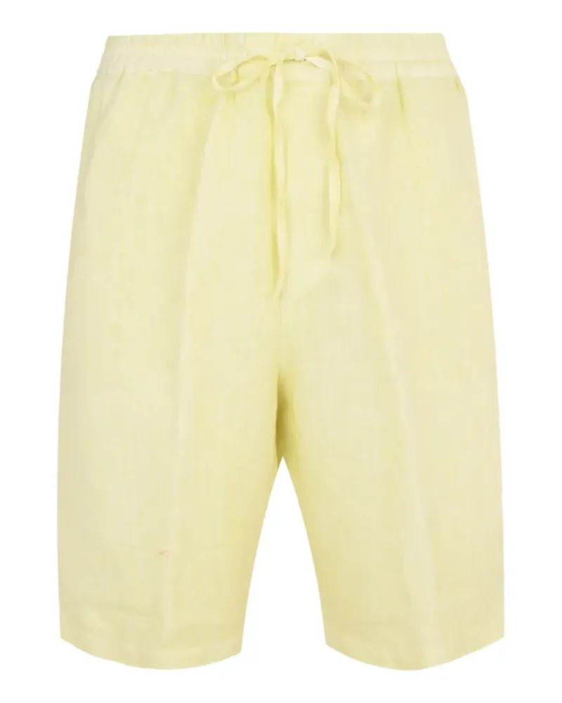 120% Lino Bermudas mit Kordelzug - Gelb Gelb