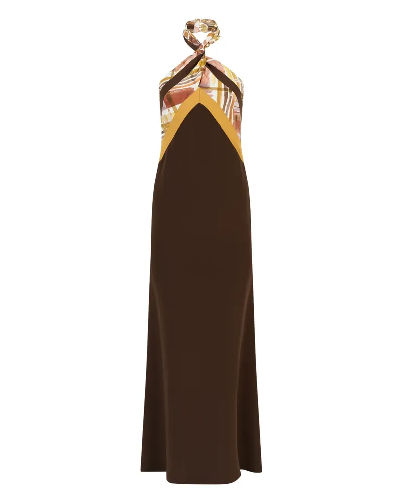 Rosie Assoulin Maxikleid mit Neckholder - Braun Braun
