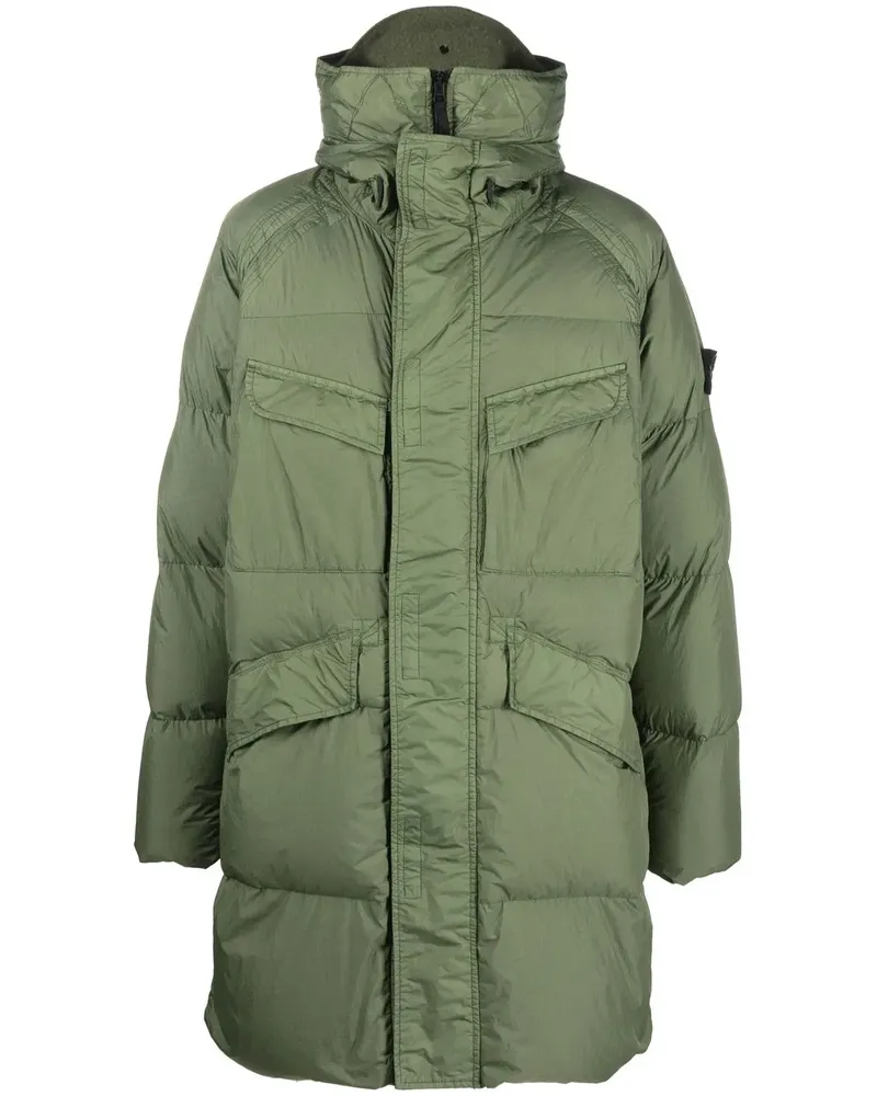 Stone Island Daunenjacke mit Kompass - Grün Grün