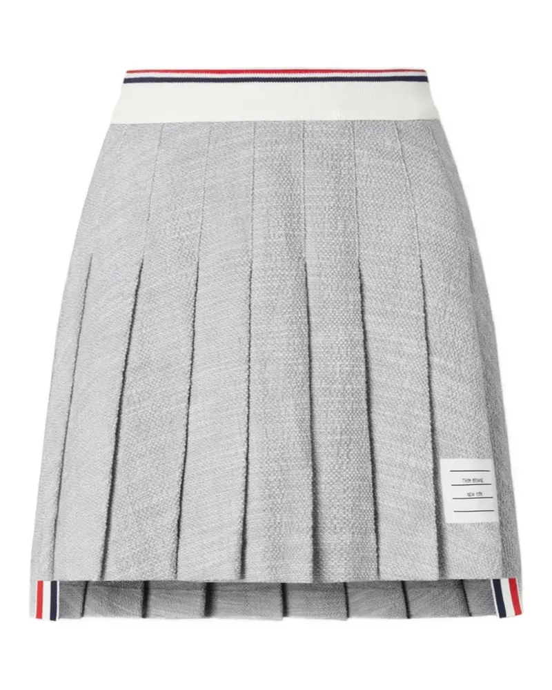 Thom Browne pleated tweed skirt - Grau Grau