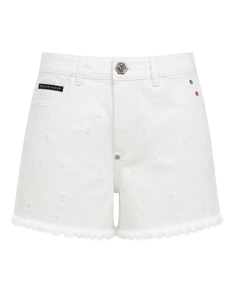 Philipp Plein hot pants mini Roedge shorts - Weiß Weiß