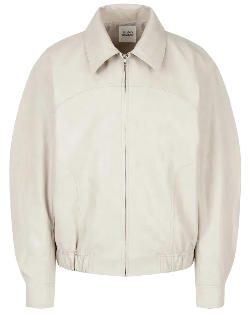 STUDIO TOMBOY Bomberjacke aus Faux-Leder - Nude Nude