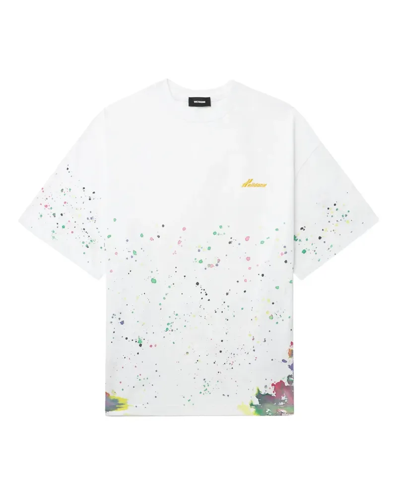 WE 11 DONE T-Shirt mit Farbklecks-Print - Weiß Weiß