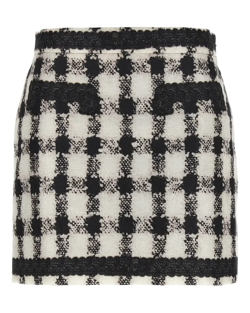 Moschino Minirock mit Tweed-Print - Weiß Weiß