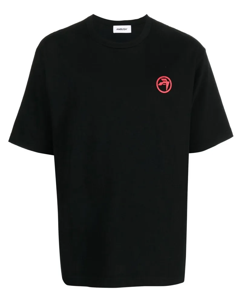 AMBUSH T-Shirt mit Schallplatten-Print - Schwarz Schwarz