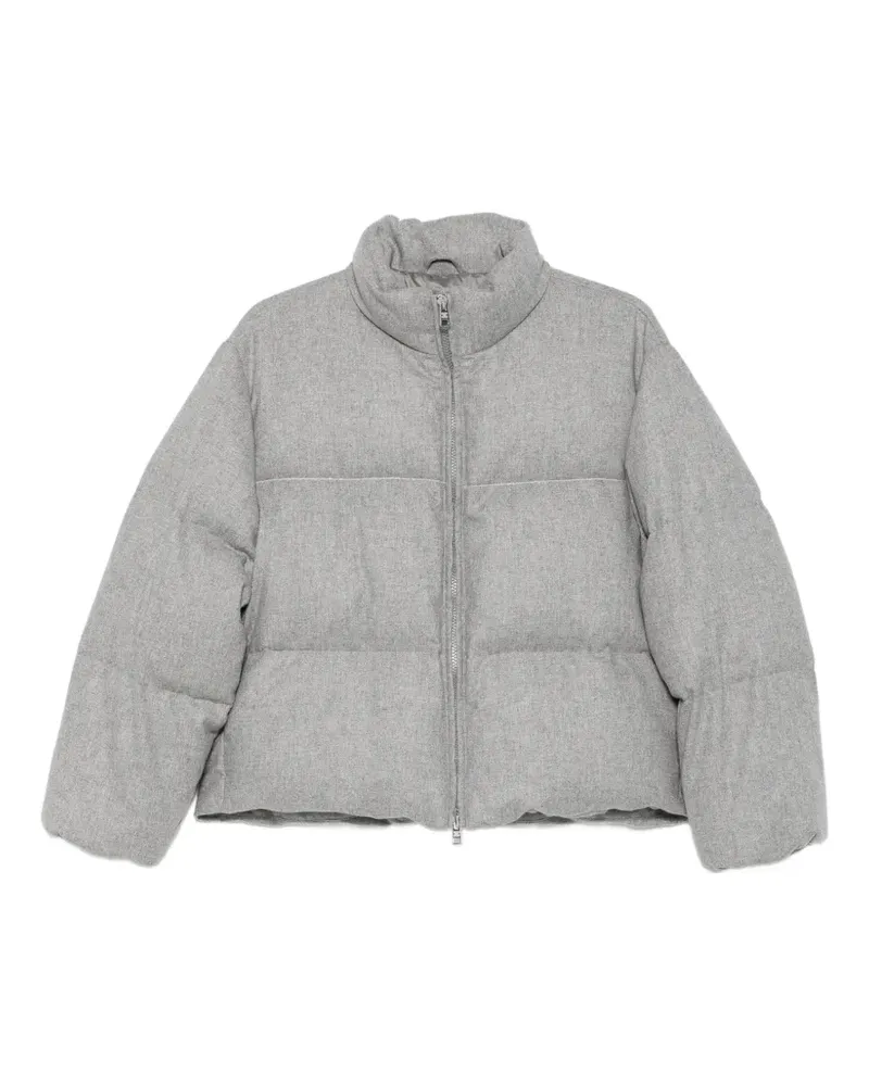 PANICALE Cashmere Gefütterte Jacke mit Stehkragen - Grau Grau