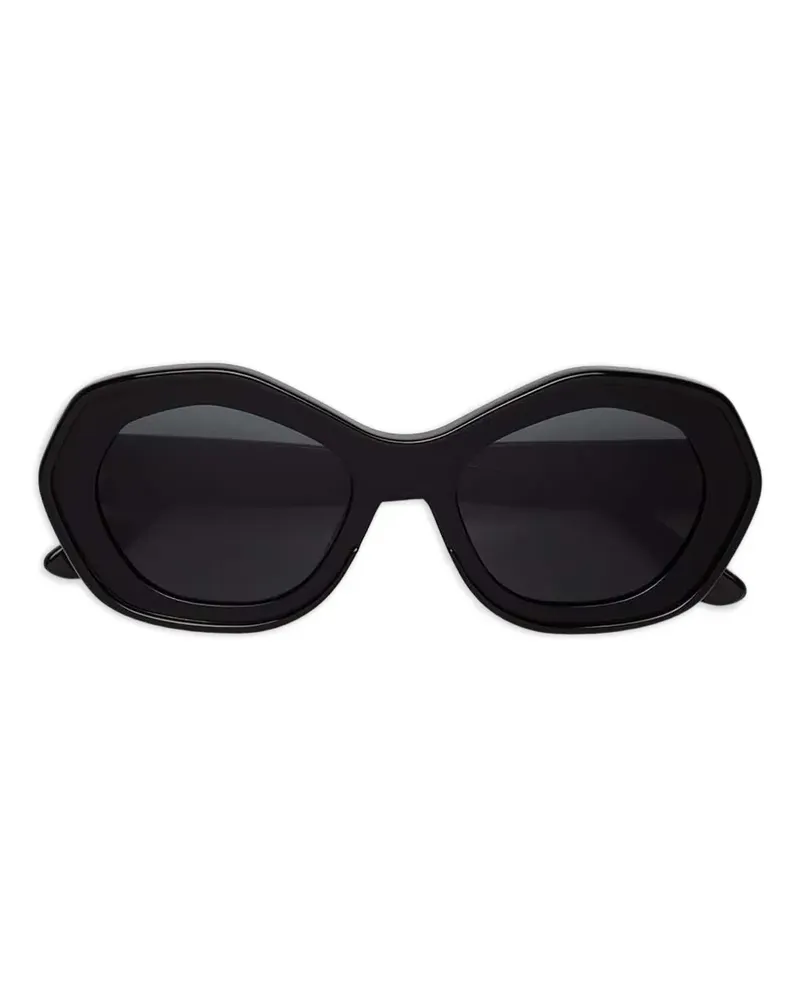 Marni Sonnenbrille mit geometrischem Gestell - Schwarz Schwarz