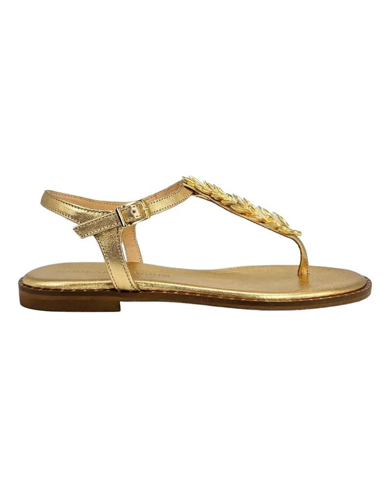 MADISON.MAISON leaf-embellished sandals - Gold Gold