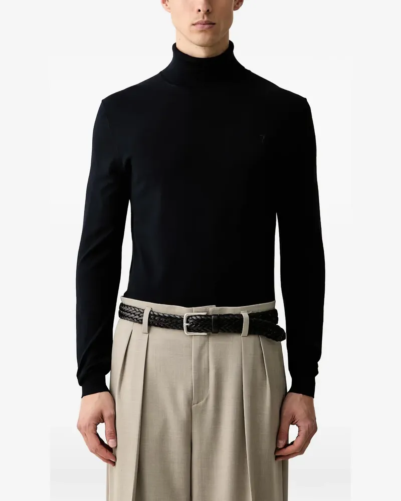Trussardi Pullover mit Logo-Stickerei - Schwarz Schwarz