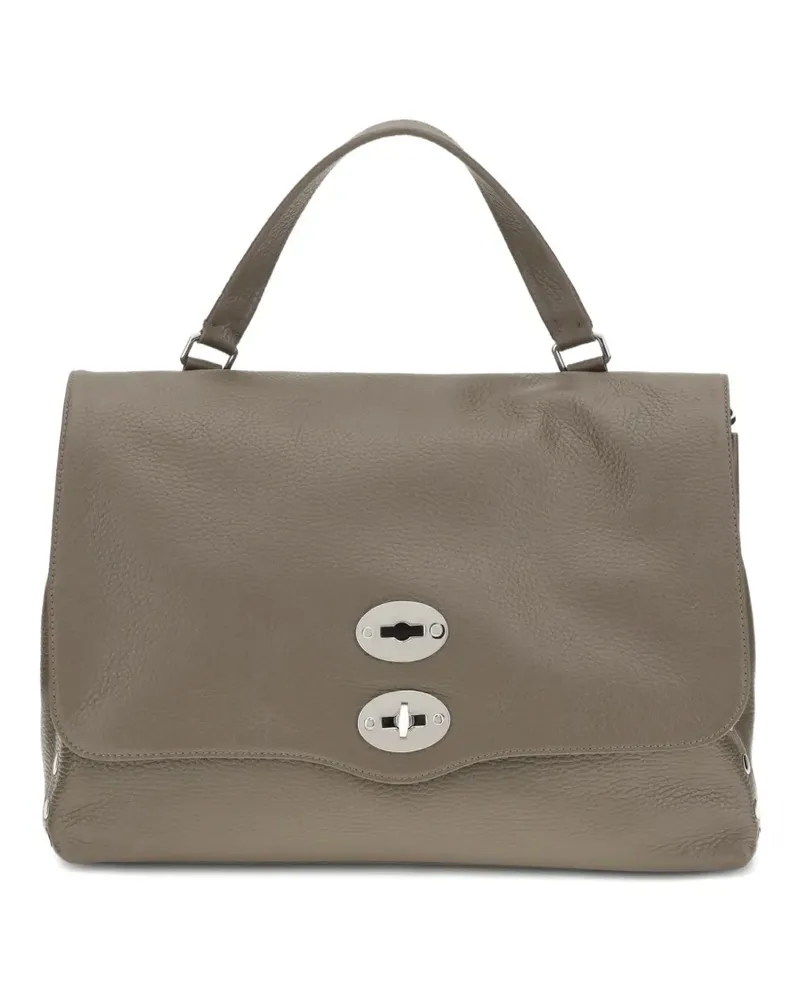 Zanellato Postina leather shoulder bag - Grau Grau