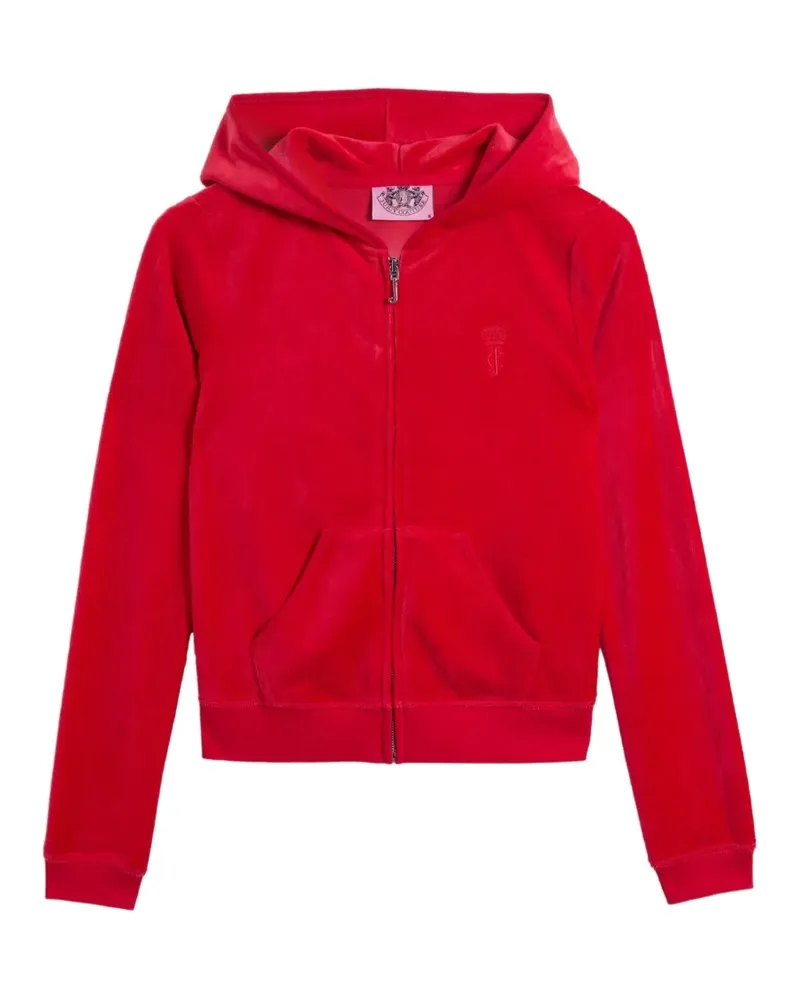 Juicy Couture Kapuzenjacke aus Velours - Rot Rot
