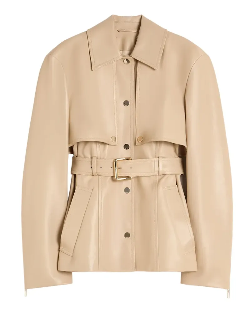 SPORTMAX leather two-piece jacket - Nude Nude