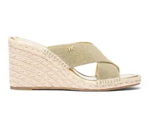 Kenzie Wedge-Sandalen mit überkreuzten Riemen - Gold