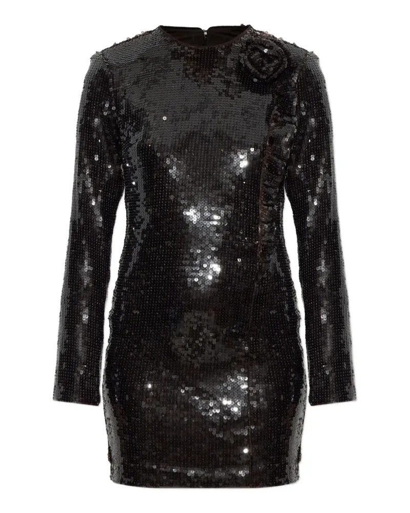 ROTATE Birger Christensen Kleid mit Pailettenverzierung - Schwarz Schwarz