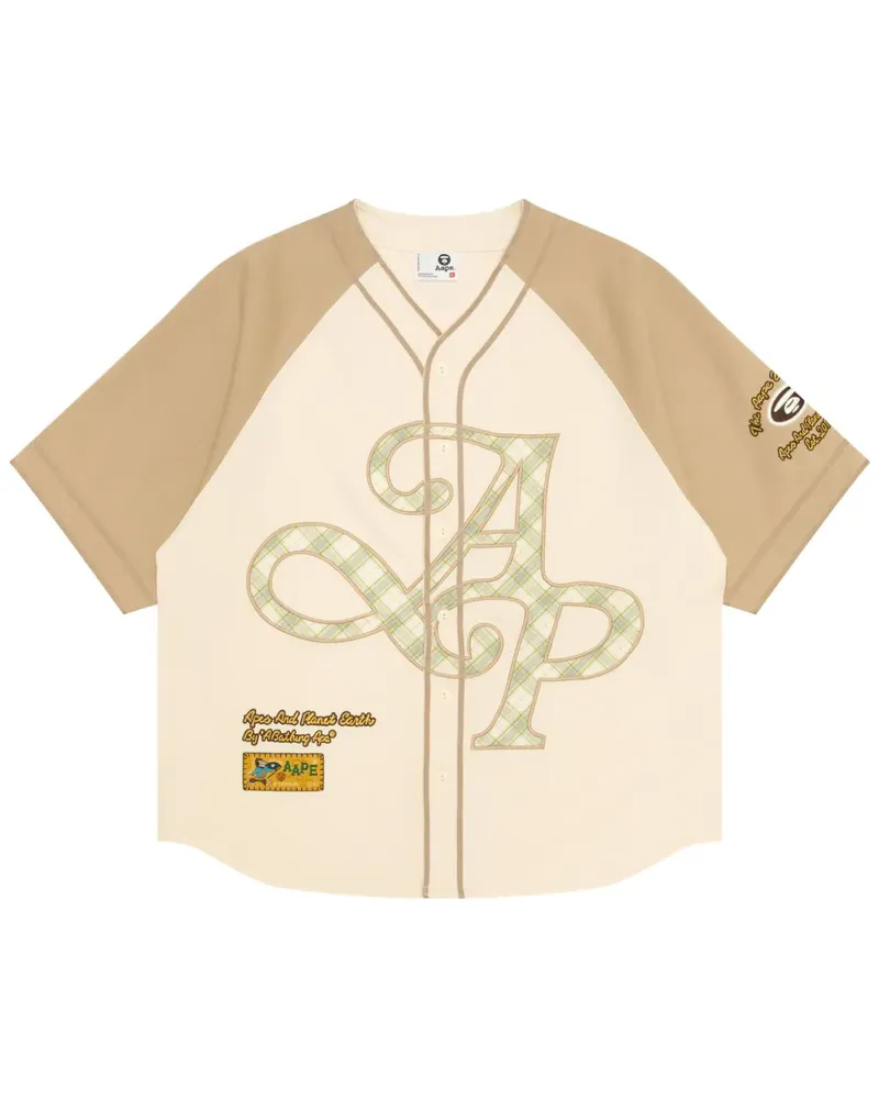 BAPE Hemd mit Logo-Print - Nude Nude