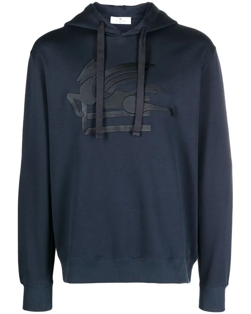 Etro Hoodie mit Logo-Stickerei - Blau Blau