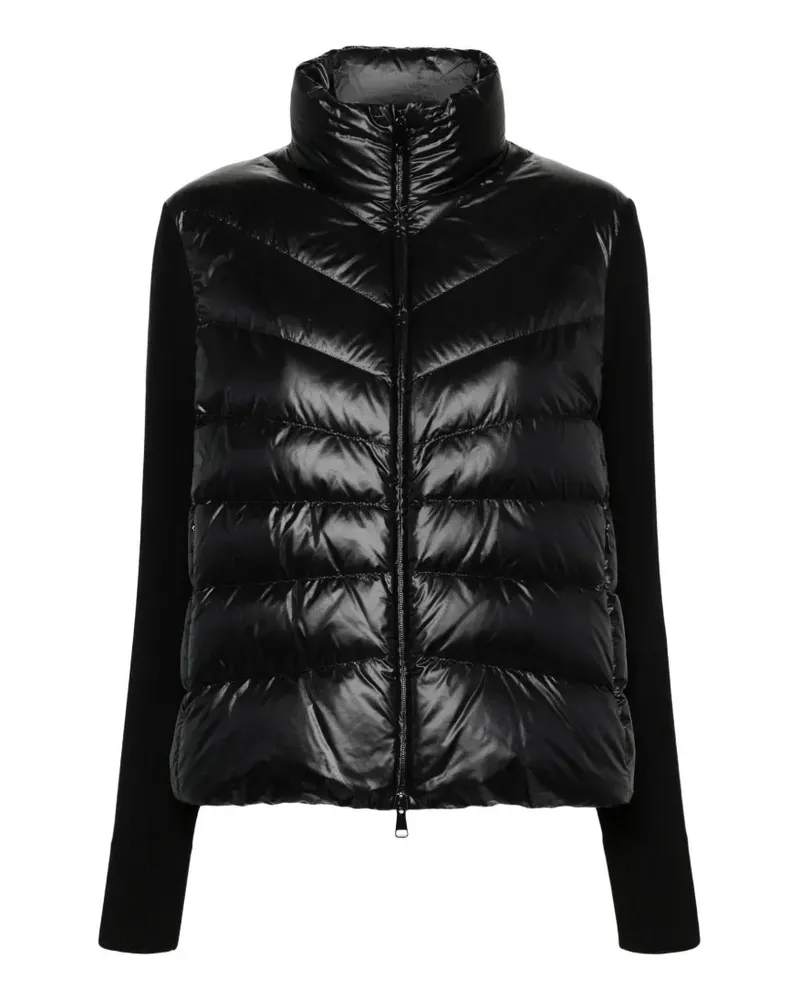 Moncler quilted wool-sleeve sweater - Schwarz Schwarz