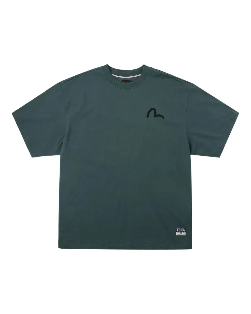 Evisu T-Shirt mit Logo-Print - Grün Grün