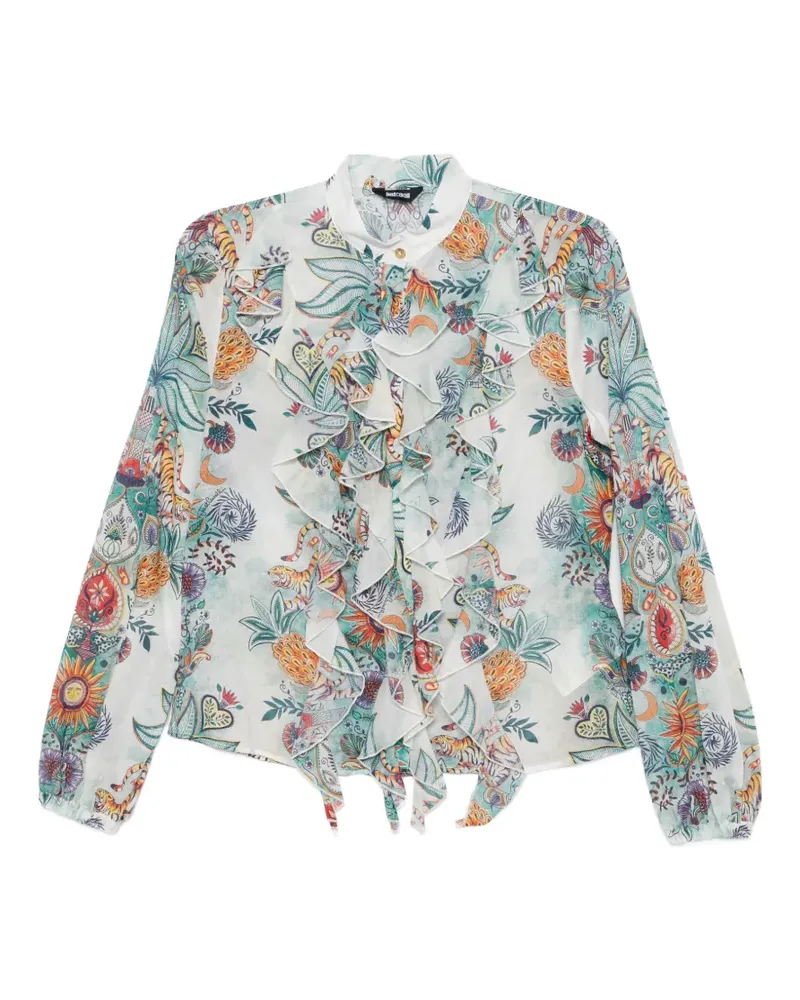 Just Cavalli Bluse mit Rüschen - Weiß Weiß