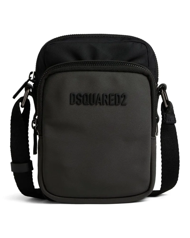 Dsquared2 Urban Schultertasche mit Logo - Schwarz Schwarz