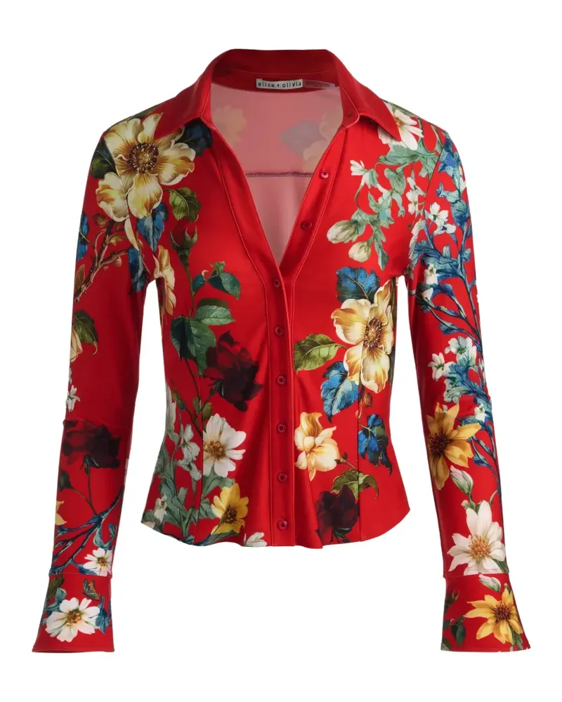 Alice + Olivia Freya floral-print shirt - Rot Rot