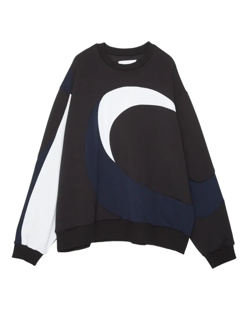Yoshio Kubo Sweatshirt mit Einsatz - Schwarz Schwarz
