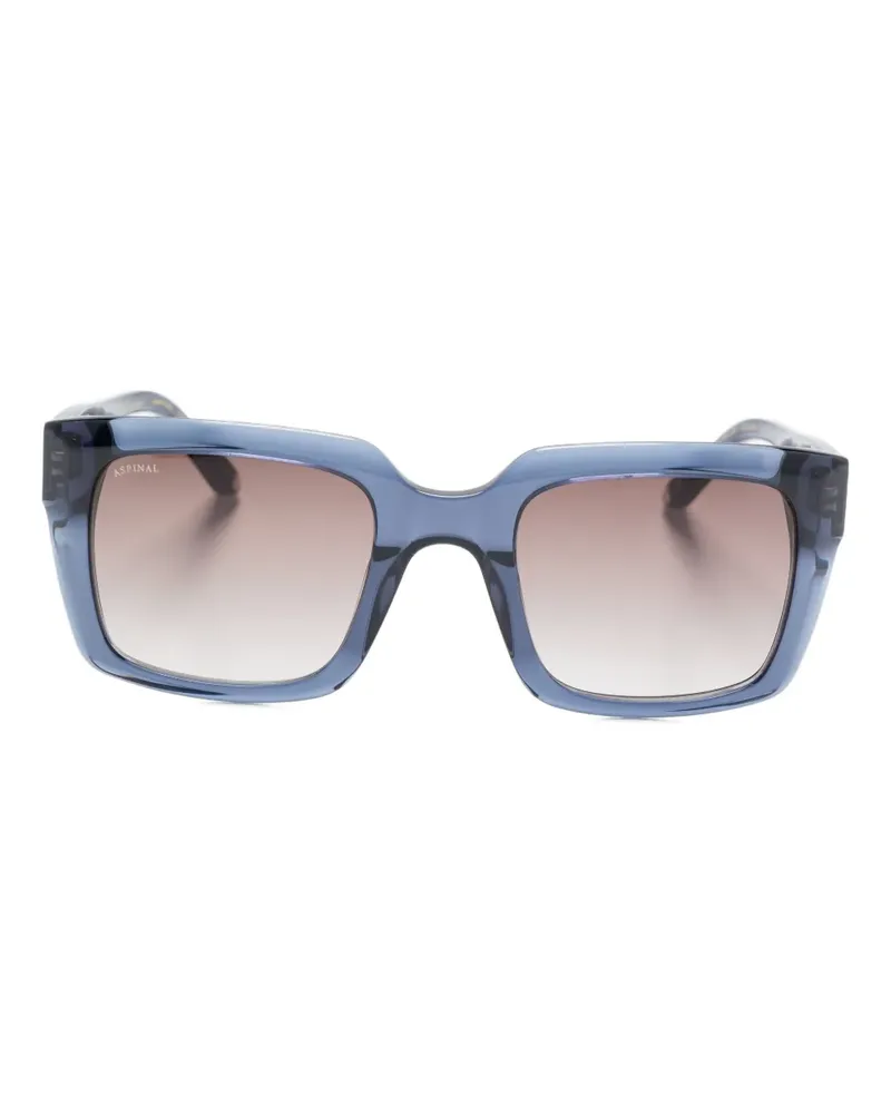 Aspinal of London Sonnenbrille mit eckigem Gestell - Blau Blau