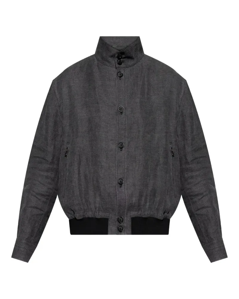 Giorgio Armani Jacke mit Stehkragen - Grau Grau