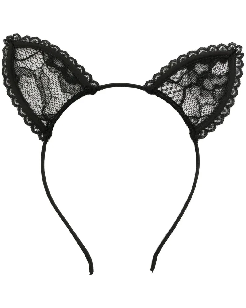 Fleur Du Mal Haarreif mit Katzenohren - Schwarz Schwarz