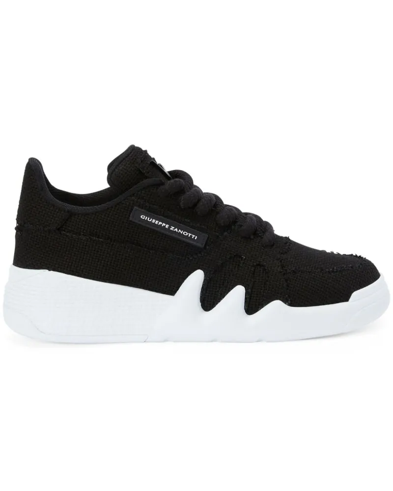 Giuseppe Zanotti Talon Sneakers mit ausgefransten Kanten - Schwarz Schwarz