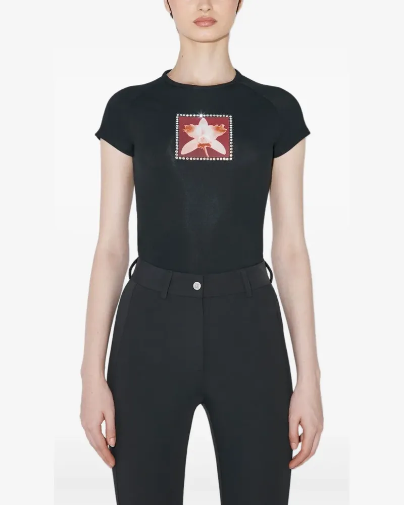 MISBHV x Robert Mapplethorpe Foundation T-Shirt mit Orchideen-Print - Schwarz Schwarz