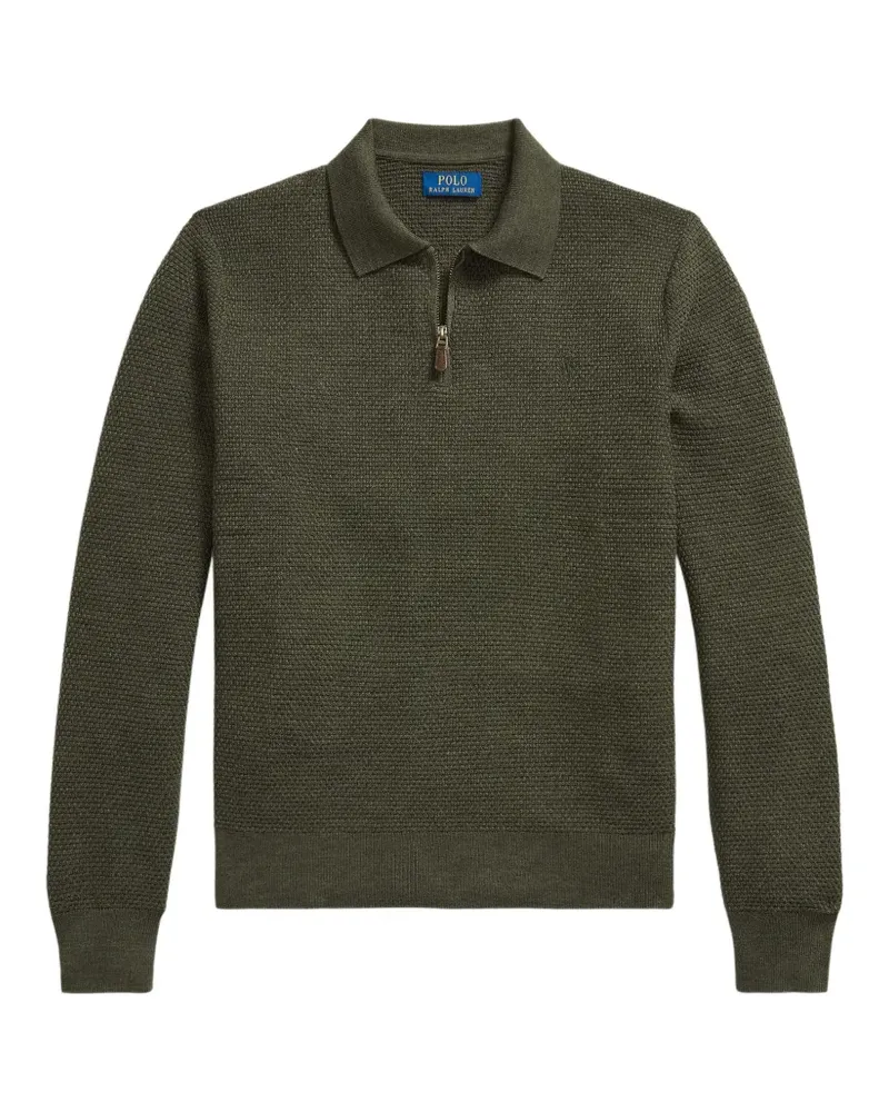 Ralph Lauren Auswaschbarer Pullover mit Poloshirtkragen - Grün Grün