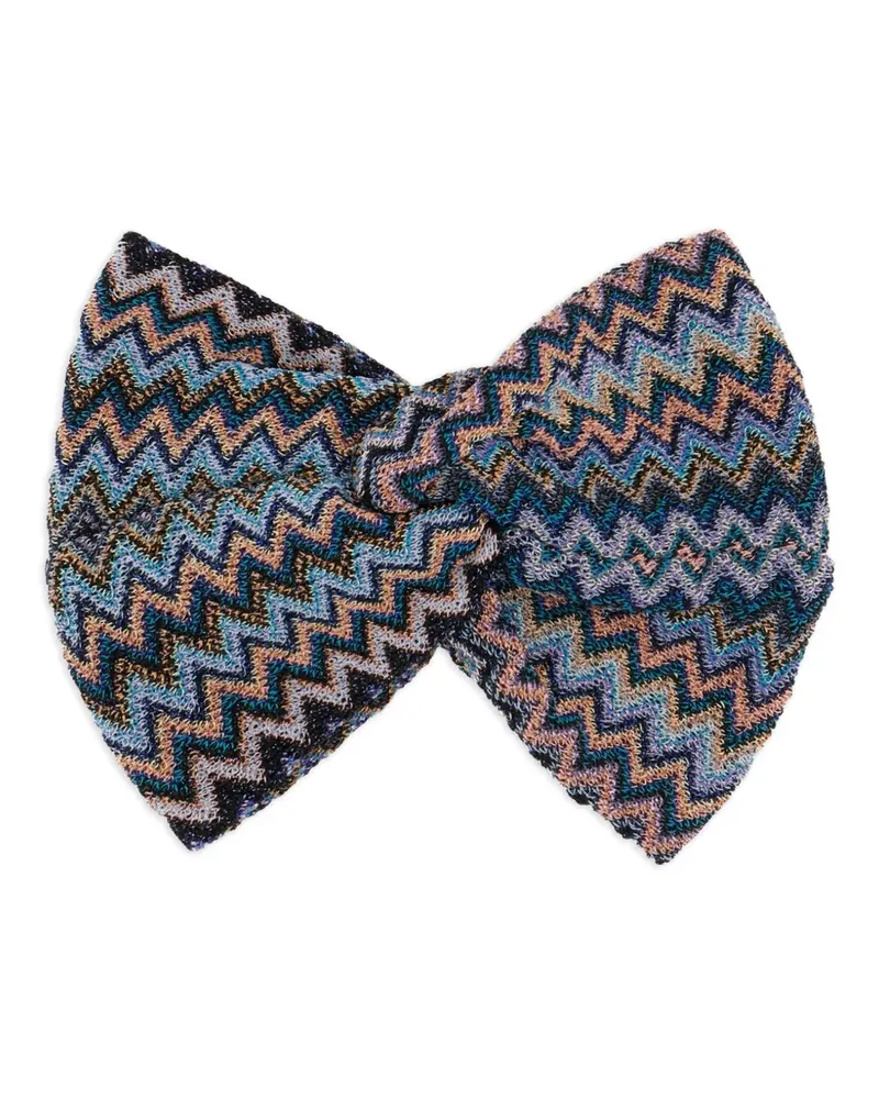Missoni Stirnband mit Knoten - Blau Blau
